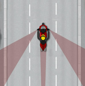 Motorcycle blind spot 
