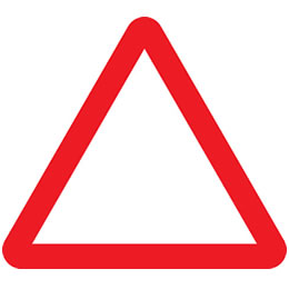 Motorcycle theory test triangular road signs