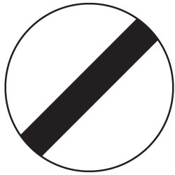 Motorcycle theory test prohibitory national speed limit sign