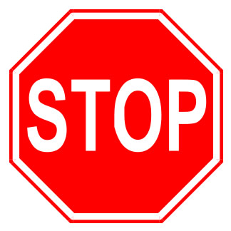 Mandatory stop sign