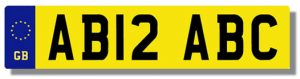 New-style UK number plate