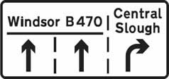 Advance lane select sign