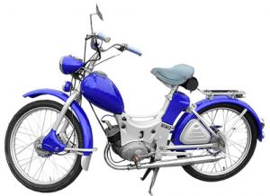 Traditional moped with pedals