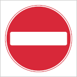 No Entry Road Sign