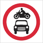 No motor vehicles sign