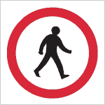 No pedestrians sign