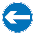 Proceed in direction indicated by arrow