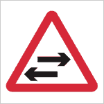 Two-way traffic crossing ahead