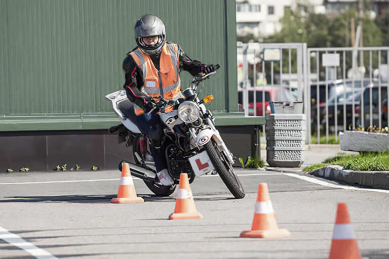 how do you take a motorcycle driving test